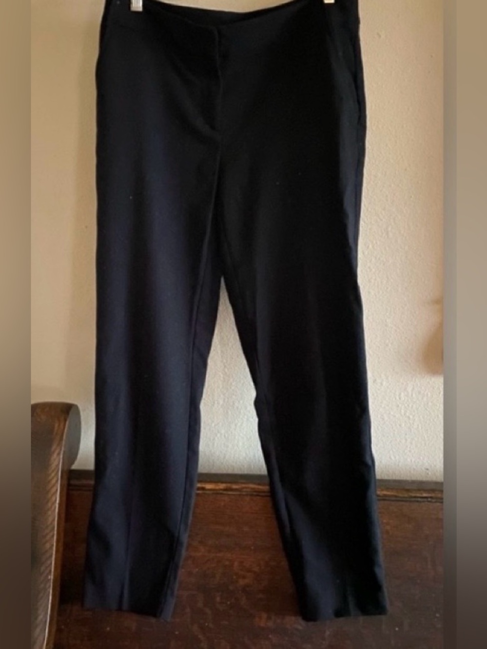 Eileen Fisher 100% wool black straight leg pants